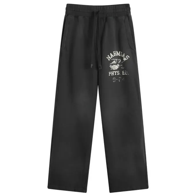 Nahmias Men's Phys. Ed. Baggy Sweat Pants Sunfade Black Terry