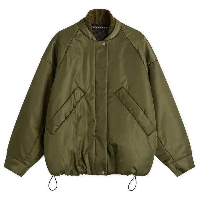 KASSL Editions Women's Oversized Bomber Jacket Khaki