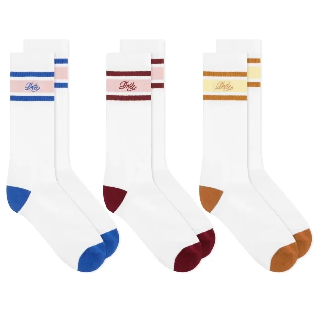 Drôle de Monsieur Men's 3-Pack Logo Socks Multi