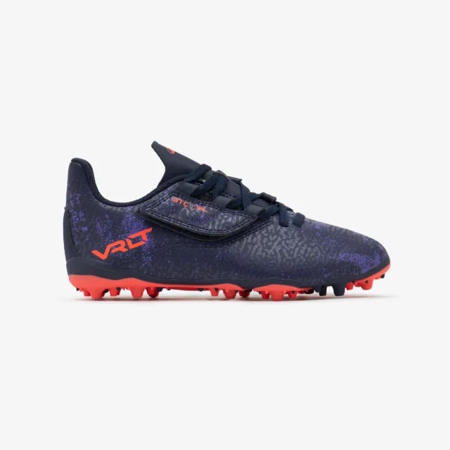 Kipsta Kids' Rip-Tab Football Boots Viralto I Easy Mg/Ag - Dark Blue