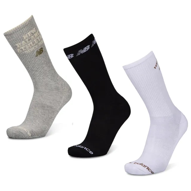 New Balance Crew 3 Pack Unisex Socks - White