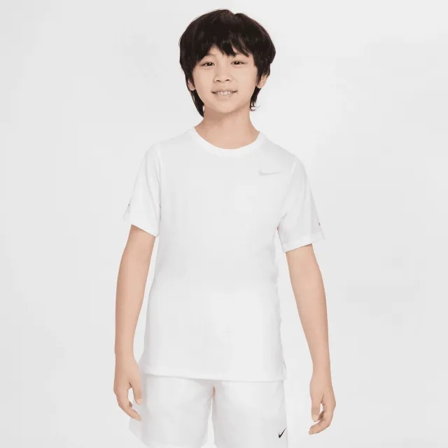 Nike Dri-FIT Miler Older Kids' (Boys') Training Top - White - Polyester