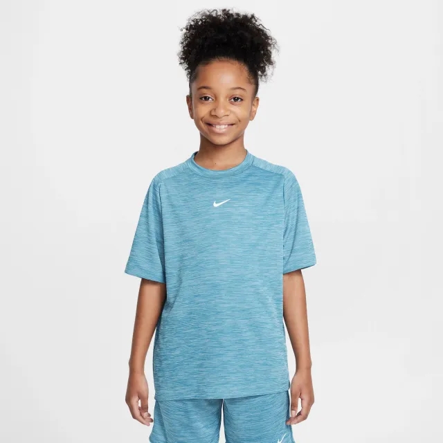 Nike Multi Older Kids' Dri-FIT Short-Sleeve Top - Blue - Polyester