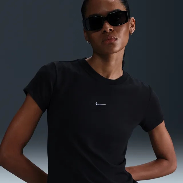 Nike Womens Chill Knit T-Shirt - Black - Size XL - Black