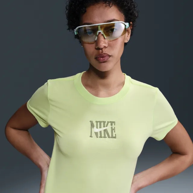 Nike Sportswear Women's Slim Short-Sleeve Graphic T-Shirt - Green - Modal/Cotton/Elastane