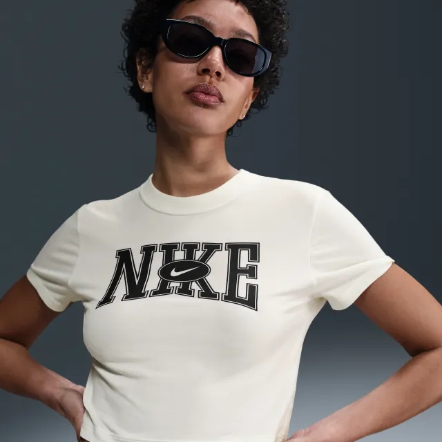 Nike Sportswear Women's Slim Cropped T-Shirt - White - Modal/Cotton/Elastane