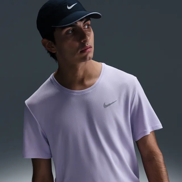Nike Miler Men's Dri-FIT UV Short-Sleeve Running Top - Purple - Polyester