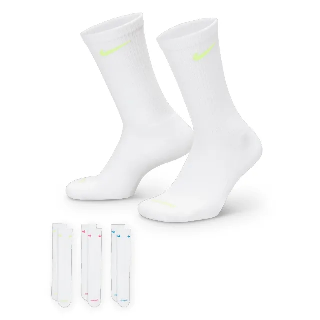 Nike Everyday Plus Cushioned Training Crew Socks (3 Pairs) - Multi-Colour