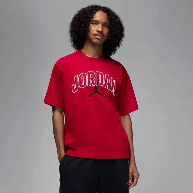 Nike Jordan Brooklyn Men's T-Shirt - Red - Cotton