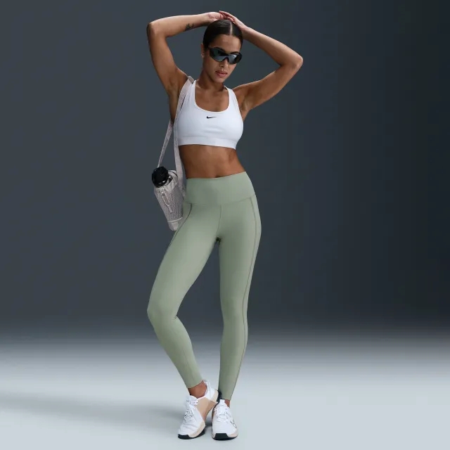 Nike One Fitted Women's High-Waisted Full-Length Leggings - Green - Body/Waist Lining