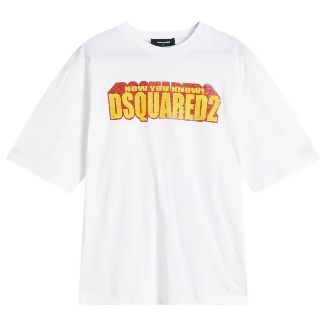 Dsquared2 Men's 3D Logo Loose Fit T-Shirt White