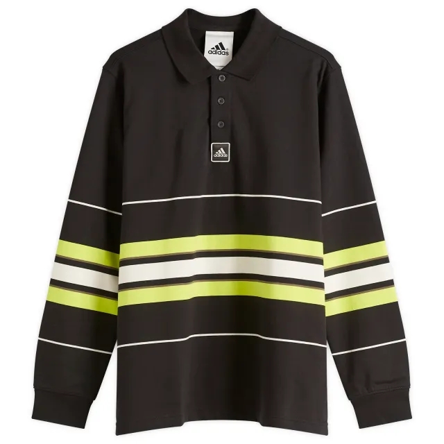 Adidas Men's Striped Polo Black