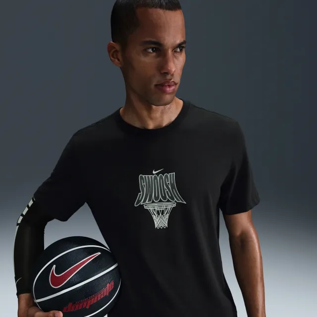 Nike Men's Dri-FIT Basketball T-Shirt - Black - Cotton/Polyester
