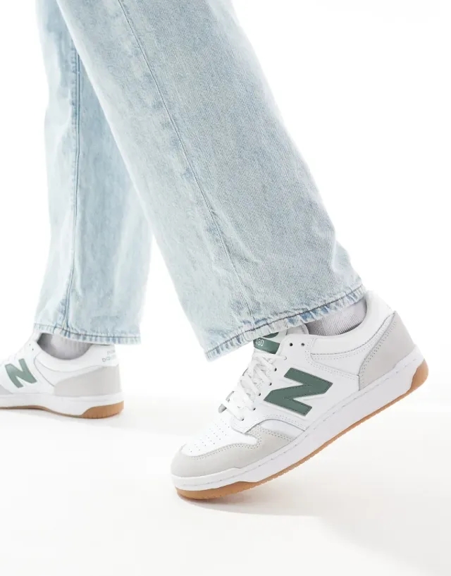 New Balance Men's 480 in White/Grey Synthetic