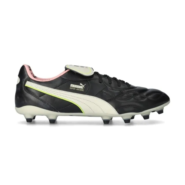PUMA King Top x Mundial FG/AG Football Boots Unisex, Black/White/Poison Pink