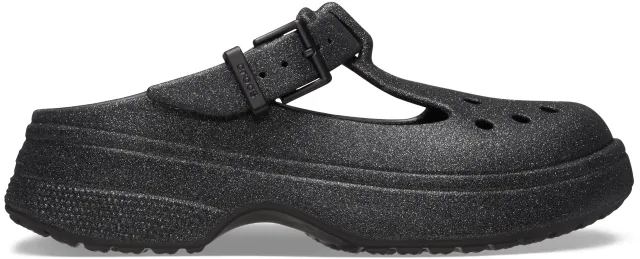 Crocs | Unisex | Classic Mary Jane Glitter | Clogs | Black | W5/M4