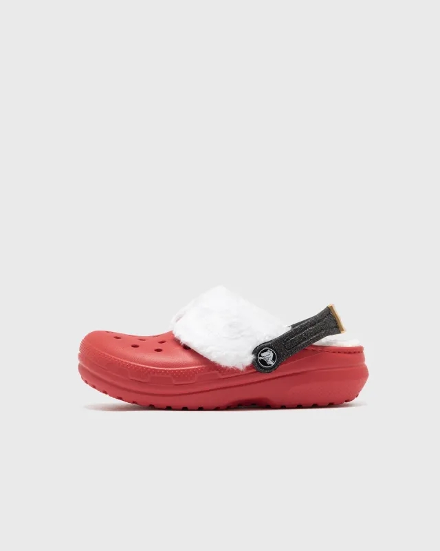 HO Soccer Crocs | Kids | Classic Lined Santa | Clogs | Varsity Red / Multi | J3