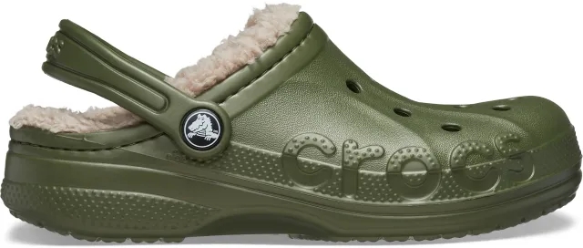 Crocs | Kids | Baya Lined | Clogs | Army Green | J3