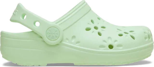 Crocs | Kids | Toddler Classic Floral Cut-Out | Clogs | Jade Tint | C10