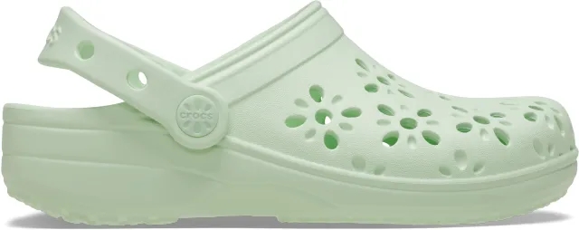 Crocs | Kids | Classic Floral Cut-Out | Clogs | Jade Tint | J6