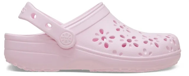 Crocs | Kids | Classic Floral Cut-Out | Clogs | Pink Milk | J3
