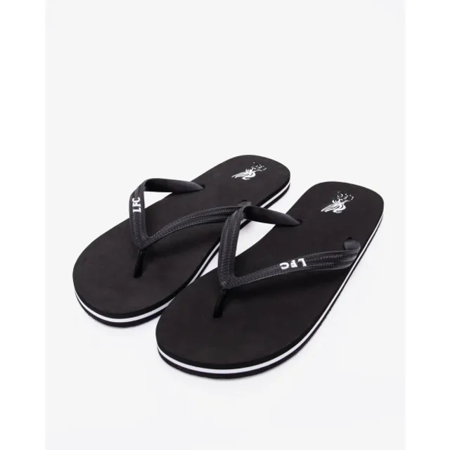 Liverpool FC LFC Mens Flip Flops Black