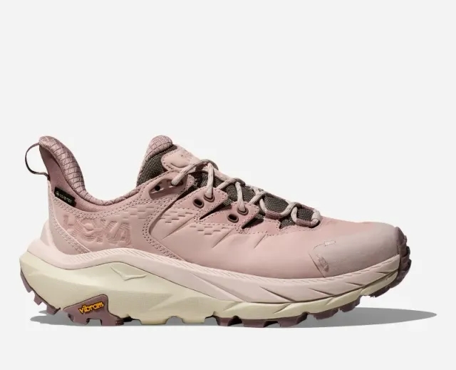 Hoka One One HOKA Women's Kaha 2 Low GORE-TEX Hiking Shoes in Cosmic Pearl/Oat Milk