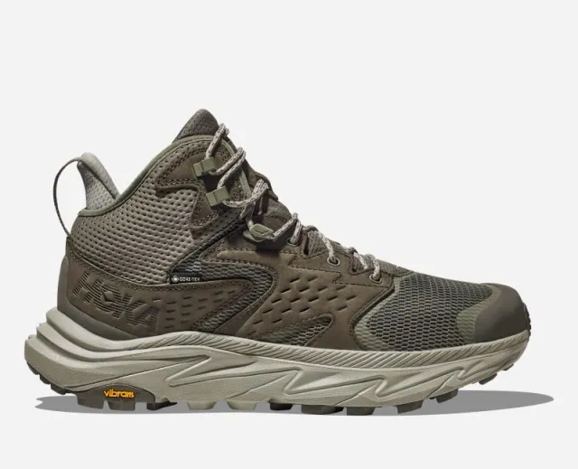 Hoka One One HOKA Men's Anacapa 2 Mid GORE-TEX Hiking Shoes in Slate/Barley