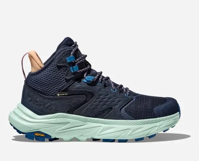 Hoka One One HOKA Women's Anacapa 2 Mid GORE-TEX Hiking Shoes in Varsity Navy/Aqua Breeze