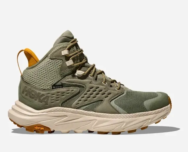 Hoka One One HOKA Men's Anacapa 2 Mid GORE-TEX Hiking Shoes in Sea Moss/Oat Milk