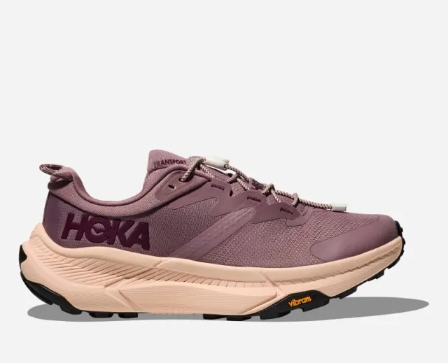 Hoka One One HOKA Women's Transport Hiking Shoes in Classic Mauve/Dawn Light