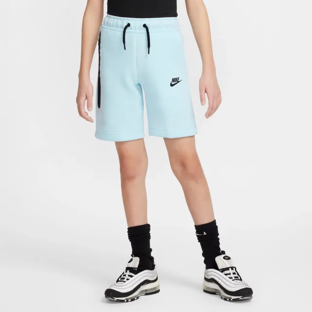 Nike Tech Fleece Older Kids' (Boys') Shorts - Blue - Sustainable Blends Minimum