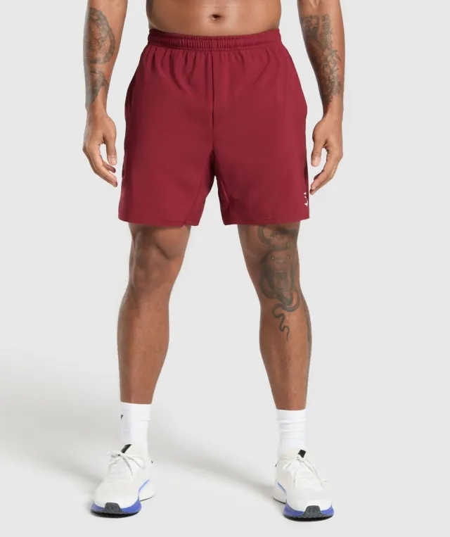 Gymshark Arrival 7 Shorts - Sets Red