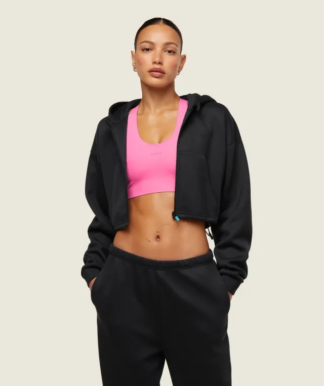 Gymshark everywear Tech Cropped Hoodie - Black