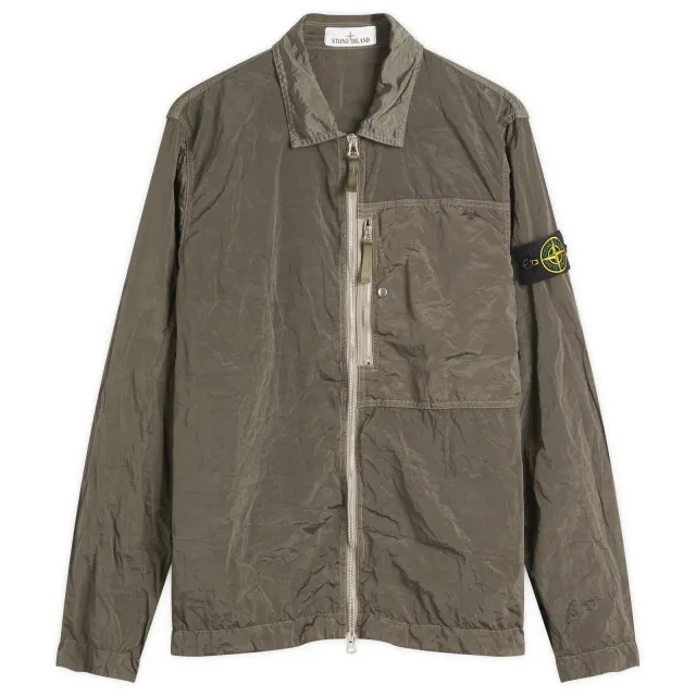 Stone Island Men's Nylon Metal Shirt Jacket Military Green