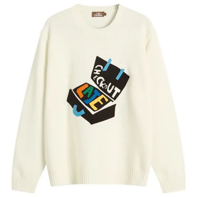 Late Checkout Men's Suitcase Jumper White