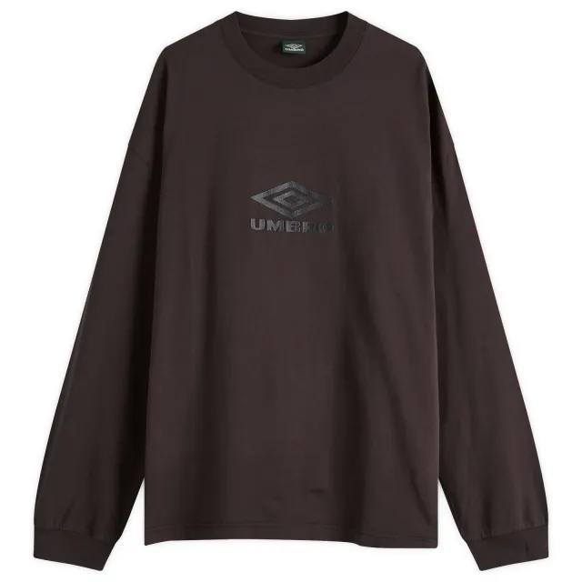 Umbro by Slam Jam Men's OG Logo Long Sleeve T-Shirt Washed Black