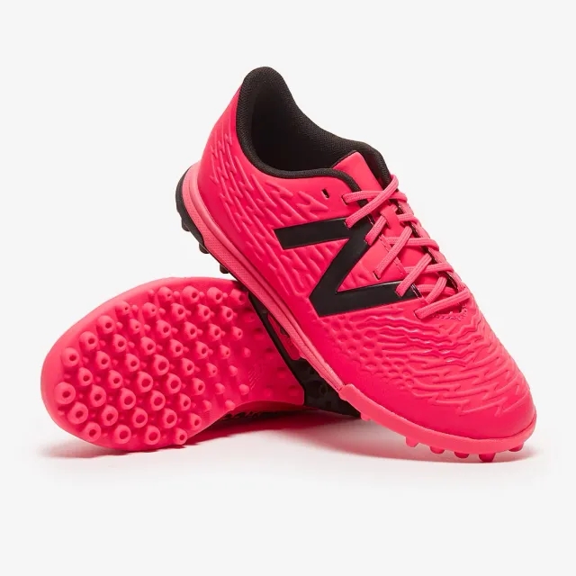 New Balance Childrens Unisex Tekela V3+ Magique TF Pink Kids Football Boots