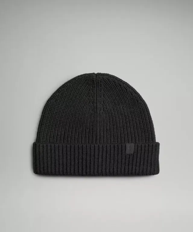 lululemon IE lululemon – Close-Fit Ribbed Knit Beanie Hat – Color Black
