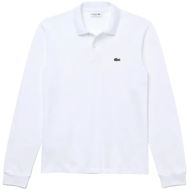Lacoste Pique LS Polo Shirt - White