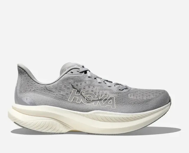 Hoka One One HOKA Men's Mach 6 Road Running Shoes in Stardust/Alabaster