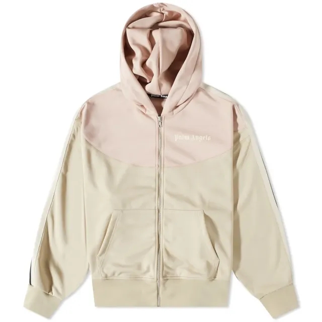 Palm Angels Men's Two Tone Track Jacket Beige/Rose Dust