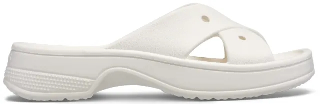 Crocs | Women | Classic Cross Strap | Slides | Chalk | 9
