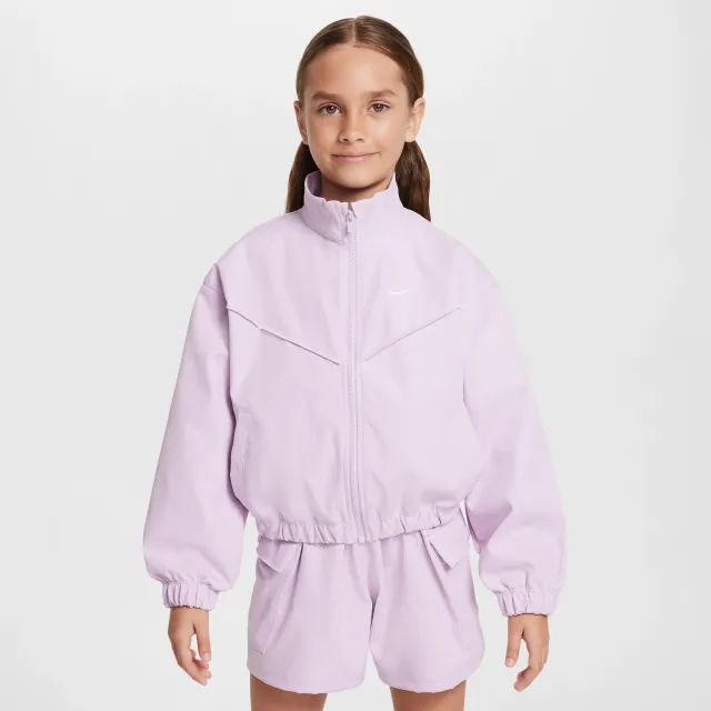 Nike Sportswear Girls' Oversized Lightweight Jacket - Purple - Polyester
