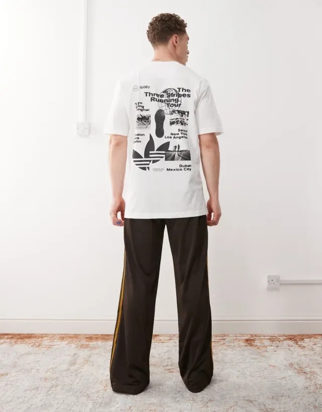 Adidas Originals Running Tour Graphic T-Shirt In White