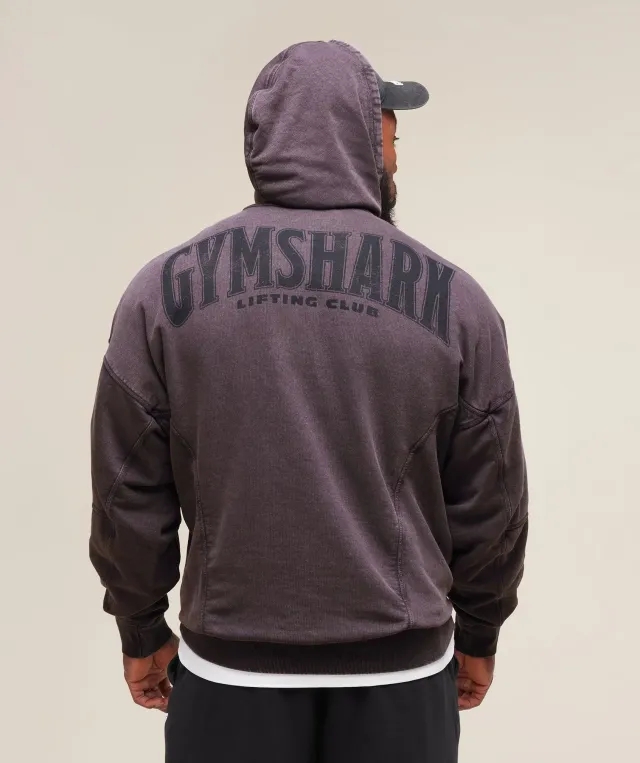 Gymshark Heritage Washed Hoodie - Plum Brown
