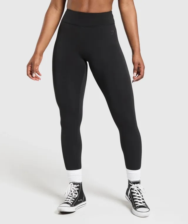 Gymshark Wordmark Graphic Leggings - Black