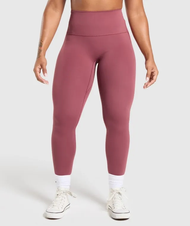 Gymshark Legacy Logo Leggings - Washed Berry Pink