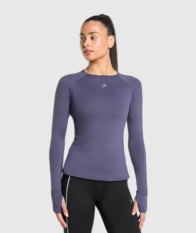 Marathon Running Long Sleeve Top - Weighted Purple