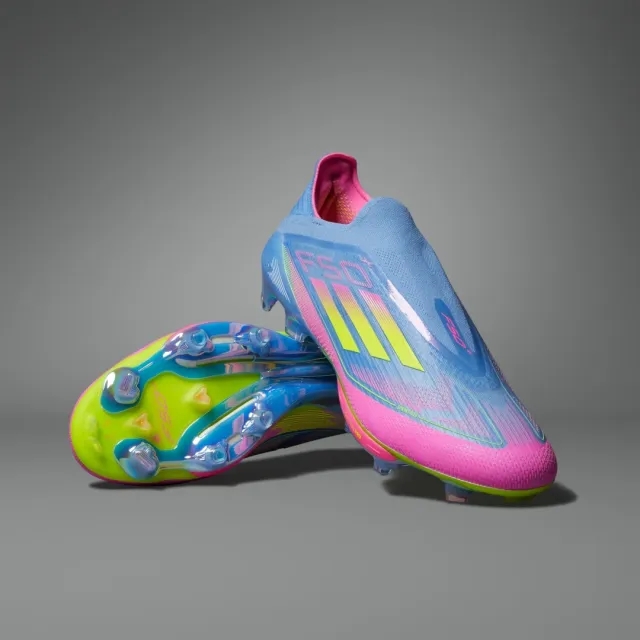 Adidas F50 + Laceless Fg Celestial Victory - Blue Fusion/Lucid Lemon/Lucid Pink - ['Blue']
